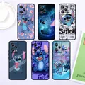 Coque de téléphone noire Stitch Cartoon coque mignonne pour Xiaomi Redmi Note 13 12R 12 12S Turbo