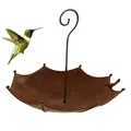 Mangeoire à oiseaux suspendue en forme de parapluie mangeoire à oiseaux en métal rouillé mangeoire