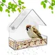 Mangeoire à oiseaux transparente en acrylique ventouse nichoir monté outil d'alimentation