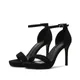 2023 Femmes d'été 9.5cm Talons Hauts 2cm Plateforme En Daim Noir Sandales Dame Stiletto Talons