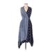 Maeve Casual Dress - Midi: Navy Blue Paisley Dresses - Women's Size 2