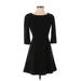 Zara TRF Casual Dress - A-Line: Black Solid Dresses - Women's Size Small