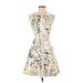 Ted Baker London Casual Dress - Fit & Flare: Ivory Brocade Dresses - Women's Size 2