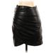 Zara Faux Leather Skirt: Black Solid Bottoms - Women's Size Small