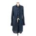 Splendid Casual Dress - Shirtdress: Blue Dresses - Women's Size Medium