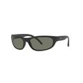 Rb4033 Polarized Rectangular Sunglasses Matte Black 60.6 Mm - Black - Ray-Ban Sunglasses