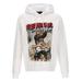 Printed Hoodie Sweatshirt White