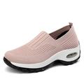 Damen Turnschuhe Übergrössen Flyknit Schuhe Slip-on-Sneakers Täglich Feste Farbe Sommer Keilabsatz Runde Zehe Brautkleider schlicht Minimalismus Rennen Wanderschuhe Fliegendes Weben Halbschuhe