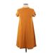 Everlane Casual Dress - A-Line: Orange Solid Dresses - Women's Size Medium
