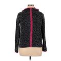 Uniqlo Fleece Jacket: Black Animal Print Jackets & Outerwear - Women's Size X-Large