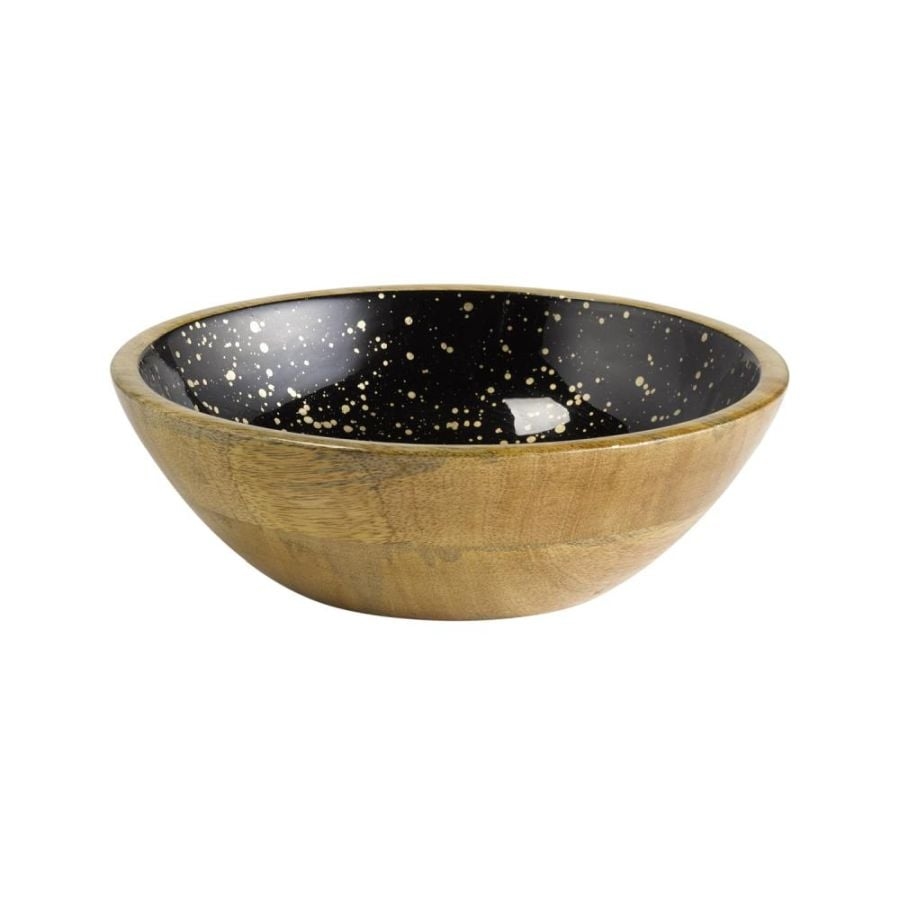 Servierschale MANGO aus Mangoholz Schwarz/Gold 1,1 Liter Image