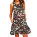 knqrhpse Beach Dresses for Women Sundresses for Women Casual Dress Summer Dresses for Women Beach Floral Tshirt Sundress Sleeveless Pockets Casual Loose Tank Dress Womens Dresses Hot Pink Dress Xl