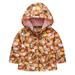 Godderr Girls Hooded Jacket for Kids Baby Fashion Print Casual Jacket Single-Breasted Spring Fall Tops 18M-6Y Hooded Trench Coat