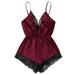 Lingerie for Women Fashion Sexy Girl V-neck Lace Splice Bodysuit Sleepwear Bodydoll