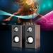 Naierhg 1 Pair Computer Speakers USB Powered Surround Sound Wooden Desktop Wired Loudspeakers for Laptop