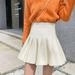PIKADINGNIS Spring Summer Pleated Mini Skirt Women Streetwear High Waist PU Leather Skirt Female Fashion Slim A Line Skirts