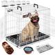 LOVPET® Cage pour chien pliable Cage de transport pour chien avec couverture polaire + gamelle Cage