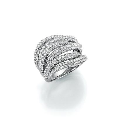 Giorgio Martello Milano Ring mit weißen Zirkonia, Silber 925 58 Weiss Damen Image
