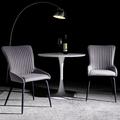 Modern Upholstered Dining Chair Dining Room Chair (Set of 2) in Grey