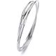 Bangle Solid Silver Russian Wedding Ladies Bracelet Sterling Platinum Plated