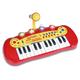 Bontempi Electric Keyboard with Microphone and Flashing Light Show Red