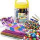 The Magic Toy Shop Childrens Craft Kits, Mega Art & Craft Jar Art Set Pom Poms Beads Pipe Cleaners Foam Glitter Hearts Glue
