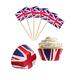 Union Jack Cupcake Cases and Flags Kings Coronation 24 Piece Set