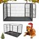 (Large) Heavy Duty Dog Playpen Pet Exercise Pen Cat Rabbit Fence Indoor Outdoor Enclosure Run Cage Whelping Box Dog Crate