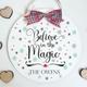 Believe in Christmas Magic Personalised Large Welcome Plaque | HangingDecoration | Christmas Gift | Friend Gift | Family Gift