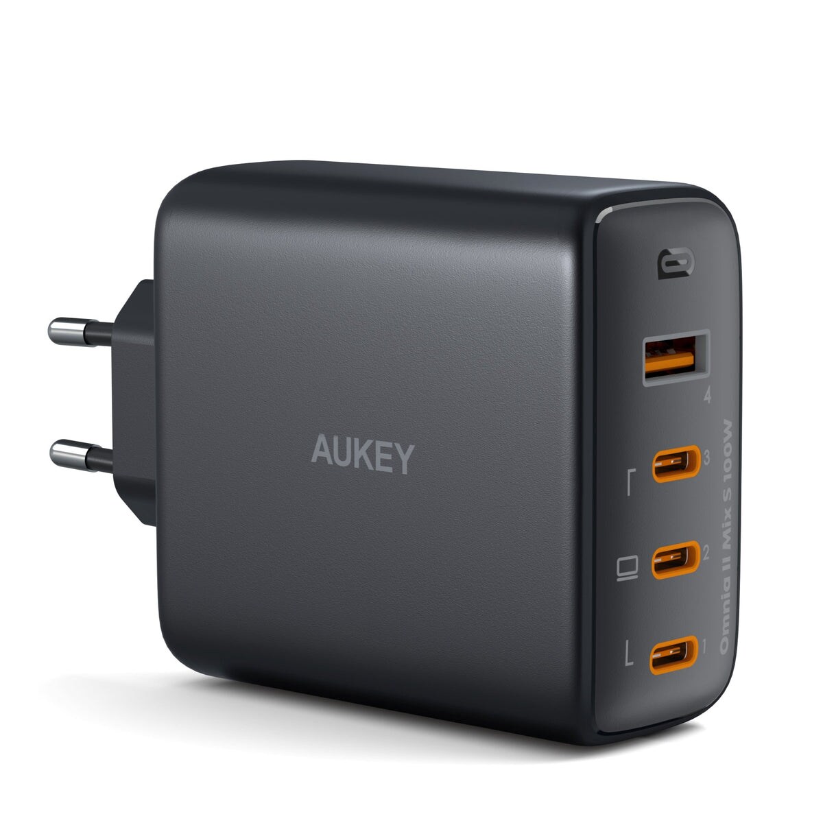 AUKEY PA-B7S Omnia II 100W 4-Port PD Ladegerät mit GaN Fast-Technologie für USB-C Laptops Image
