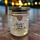 Reach for the Stars Personalised LED Candle Fairy Lights Light Up Candle Jar Flameless Candle Gift for Her Birthday Christmas