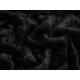 "Minerva Core Range Plush Faux Fur Fabric - Black Plain Pattern - Width 155cm / 62\" - per metre"