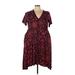 Torrid Casual Dress: Red Paisley Dresses - New - Women's Size 3X Plus