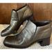 Nine West Shoes | Nine West Leather Metallic Gold Ankle Boots Booties Womens Us Size 8m | Color: Gold | Size: 8