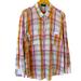 Ralph Lauren Tops | Lrl Ralph Lauren Women's Jeans Co. White Orange Plaid Button Front Top Shirt | Color: Orange/White | Size: L