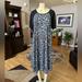 Lularoe Dresses | Lularoe Black & White Short Sleeve Midi Dress-Size Xl | Color: Black/White | Size: Xl