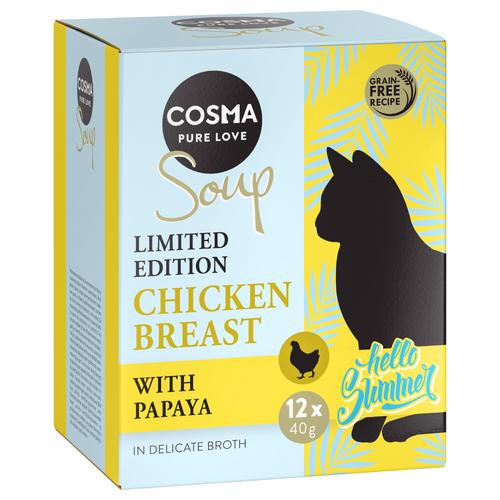 Sparpaket Cosma Soup 48 x 40 g - Summer Edition Chicken mit Papaya