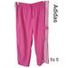 Adidas Pants & Jumpsuits | Adidas Women's Capri Essential Jogging Crop Pink Athletic Pants S Nwot | Color: Pink/White | Size: S