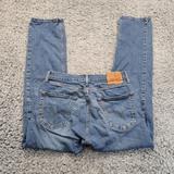 Levi's Jeans | Levis 505 Jeans Mens 32x32 Blue Denim Classic Straight Leg Distressed Normcore | Color: Blue | Size: 32
