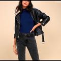 Free People Jackets & Coats | Nwt Free People Black Hooded Leather Jacket | Color: Black | Size: S