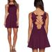 Free People Dresses | Free People Cha Cha Ponte Like A Dream Dress Plum Wine Women’s Mini Dress | Color: Purple/Red | Size: L