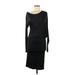 BCBGMAXAZRIA Casual Dress - Midi: Black Dresses - Women's Size Medium