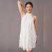 Anthropologie Dresses | Anthropologie Eva Franco 3d Floral Halter Swing Mini Dress In White Size 8 Nwt | Color: White | Size: 8