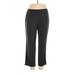 Susan Graver Casual Pants - High Rise: Black Bottoms - Women's Size Large Petite