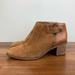 Madewell Shoes | Madewell The Asher Ankle Bootie Boot Brown Suede Side Zip Snap Women’s Size 9. | Color: Brown | Size: 9