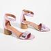 Anthropologie Shoes | Jeffrey Campbell Issa Boho Peasant Romantic Classy Work Metallic Kitten Heels | Color: Pink/Tan | Size: 6