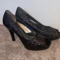 Nine West Shoes | Nine West 9 Black Glitter Heels 4.5” Women’s Shoes | Color: Black | Size: 9