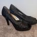 Nine West Shoes | Nine West 9 Black Glitter Heels 4.5” Women’s Shoes | Color: Black | Size: 9