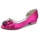 Minishion Ladies Girls Flats for Wedding Dress D-orsay Peep Toe Evening Formal Sandals Shoes BR211 Rose UK 4