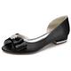 Minishion Ladies Girls Flats for Wedding Dress D-orsay Peep Toe Evening Formal Sandals Shoes BR211 Black UK 6